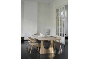 ETHNICRAFT OAK GEOMETRIC DINING TABLE 220x100x76