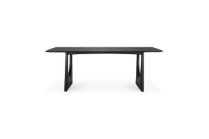 ETHNICRAFT BLACK OAK GEOMETRIC DINING TABLE 220