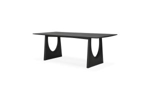 ETHNICRAFT BLACK OAK GEOMETRIC DINING TABLE 220