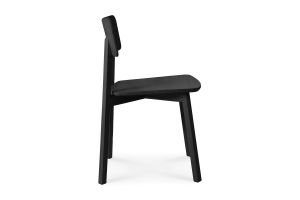 ETHNICRAFT BLACK OAK CASALE DINING CHAIR 46x52x79 - GEVERNIST 50673