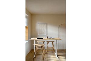 ETHNICRAFT OAK OSSO BAR STOOL 57x33x80