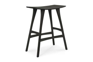 ETHNICRAFT BLACK OAK OSSO COUNTER STOOL 57x33x67 53045