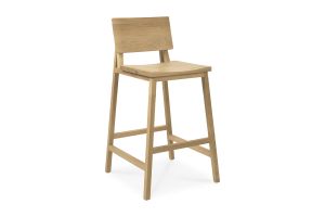ETHNICRAFT OAK N3 KITCHEN COUNTER STOOL 49x50x91 50687