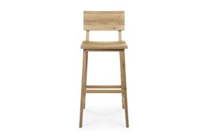 ETHNICRAFT OAK N4 BAR STOOL - GEVERNIST 48x50x110
