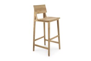 ETHNICRAFT OAK N4 BAR STOOL - GEVERNIST 48x50x110