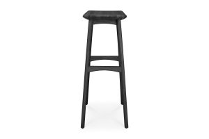ETHNICRAFT BLACK OAK OSSO BAR STOOL 57x33x80 53041