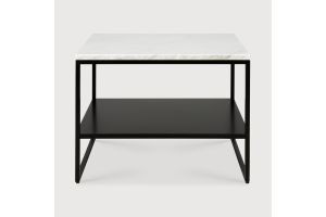 ETHNICRAFT STONE WHITE CARRARA SIDE TABLE - MARBLE 60x53x45 60090 SHOWMODEL AMSTERDAM