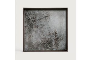 ETHNICRAFT CLEAR MIRROR TRAY - SMALL SQUARE
