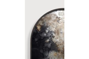  ETHNICRAFT BLACK ORGANIC TRAY - MEDIUM OBLONG