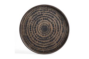 ETHNICRAFT BEADS TRAY - WOOD - BLACK - 48x48x4