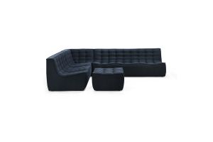 ETHNICRAFT N701 SOFA - ROUND CORNER - GRAPHITE 120x120x76 20214