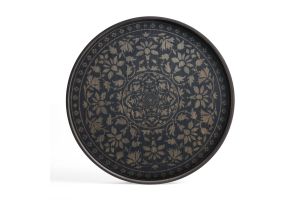 ETHNICRAFT MARRAKECH TRAY - WOOD - BLACK - 61x61x4