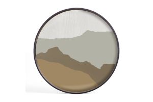 ETHNICRAFT WABI SABI TRAY - GLASS - SAND - 48x48x4