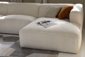 INDIAN SUMMER | HOEKBANK| LONGCHAIR |RIBCORD-CREAM