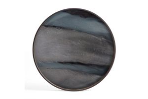 ETHNICRAFT ORGANIC TRAY- GLASS -GRAPHITE-L 61x61x4