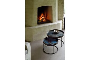 ETHNICRAFT ORGANIC TRAY- GLASS -GRAPHITE-L 61x61x4