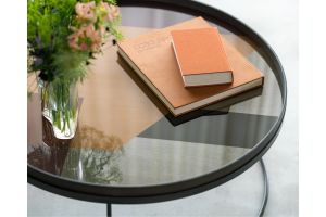 ETHNICRAFT ANGLE TRAY- GLASS- BRONZE- XL 92x92x4