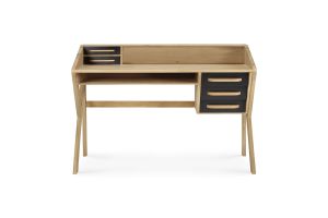 ETHNICRAFT ORIGAMI BUREAU MET EIKEN | ZWARTE LADES 135X94X55
