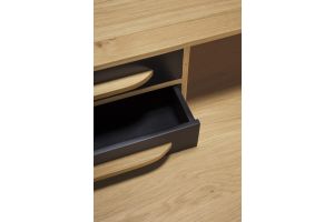 ETHNICRAFT ORIGAMI BUREAU MET EIKEN | ZWARTE LADES 135X94X55