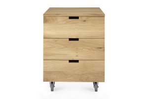 ETHNICRAFT BILLY LADEKAST EIKEN 50X56X66 | 3 ZACHTSLUITENDE LADES 50624