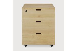 ETHNICRAFT BILLY LADEKAST EIKEN 50X56X66 | 3 ZACHTSLUITENDE LADES 50624 SALE 1 STUKS