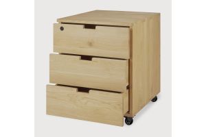 ETHNICRAFT BILLY LADEKAST EIKEN 50X56X66 | 3 ZACHTSLUITENDE LADES 50624 SALE 1 STUKS