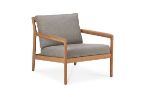 ETHNICRAFT JACK OUTDOOR LOUNGE STOEL TEAK | KUSSEN MOCHA | ZITHOOGTE 40 CM | 76X90X73