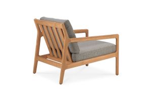 ETHNICRAFT JACK OUTDOOR LOUNGE STOEL TEAK | KUSSEN MOCHA | ZITHOOGTE 40 CM | 76X90X73