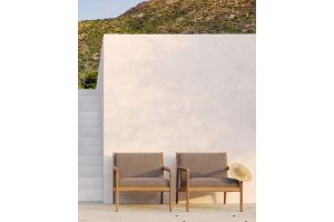 ETHNICRAFT JACK OUTDOOR LOUNGE STOEL TEAK | KUSSEN MOCHA | ZITHOOGTE 40 CM | 76X90X73