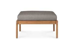 ETHNICRAFT JACK OUTDOOR VOETENBANK TEAK | MOCHA KUSSEN | ZIHOOGTE 40 CM | 71X54X40