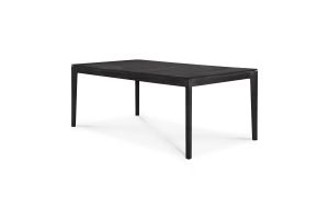 ETHNICRAFT TEAK BOK OUTDOOR DINING TABLE BLACK 200x100 10277