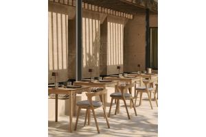 ETHNICRAFT TEAK BOK OUTDOOR DINING CHAIR MOCHA 50x54x76 10352