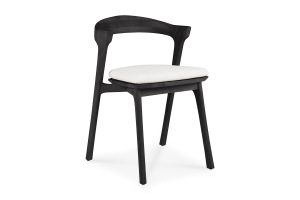 ETHNICRAFT TEAK BOK OUTDOOR DINING CHAIR TEAK ZWART OFF WHITE 50x54x76 10361