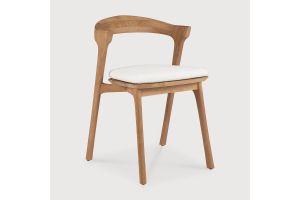 ETHNICRAFT TEAK BOK OUTDOOR DINING CHAIR OFF WHITE 50x54x76 10351