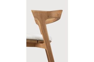 ETHNICRAFT TEAK BOK OUTDOOR DINING CHAIR OFF WHITE 50x54x76 10351