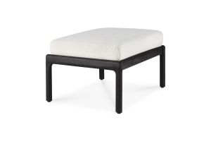 ETHNICRAFT JACK OUTDOOR VOETENBANK TEAK BLACK OFF WHITE 71X54X40