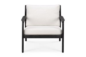 ETHNICRAFT JACK OUTDOOR LOUNGE STOEL TEAK BLACK OFF WHITE 76X90X73