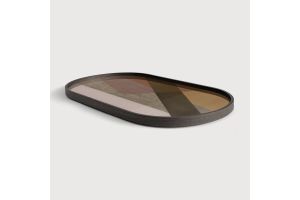  ETHNICRAFT ANGLE GLASS ORGANIC TRAY | MEDIUM