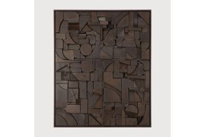 ETHNICRAFT | BRICKS WALL ART DARK BROWN | 60X50 