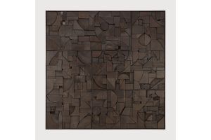 ETHNICRAFT BRICKS WALL ART | DARK BROWN | 100X100