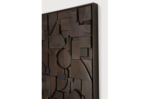 ETHNICRAFT BRICKS WALL ART | DARK BROWN | 100X100