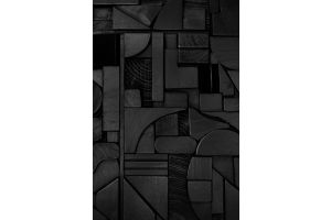 ETHNICRAFT BRICKS WALL ART | BLACK | 60X50 