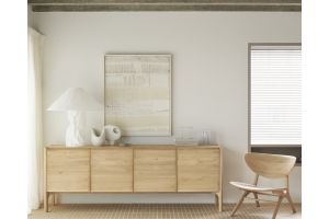 ETHNICRAFT OAK PI SIDEBOARD-4 DOORS 230x45x83 51319