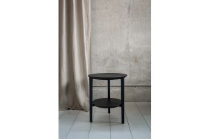 ETHNICRAFT BLACK OAK BOK SIDE TABLE 43x43x50 51510