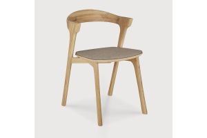 ETHNICRAFT OAK BOK DINING CHAIR - WARM GREY 51486