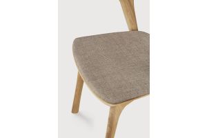 ETHNICRAFT OAK BOK DINING CHAIR - WARM GREY 51486