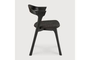 ETHNICRAFT BLACK OAK BOK DINING CHAIR - BLACK FABRIC 51485