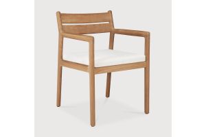 ETHNICRAFT JACK OUTDOOR DINING CHAIR - OFF WHITE FABRIC 10401