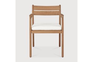ETHNICRAFT JACK OUTDOOR DINING CHAIR - OFF WHITE FABRIC 10401