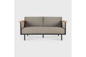 Corbey outdoor sofa - aluminium-black-Silt fabric